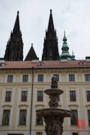 Prague 2014 - Fountain & St. Vitus Cathedal